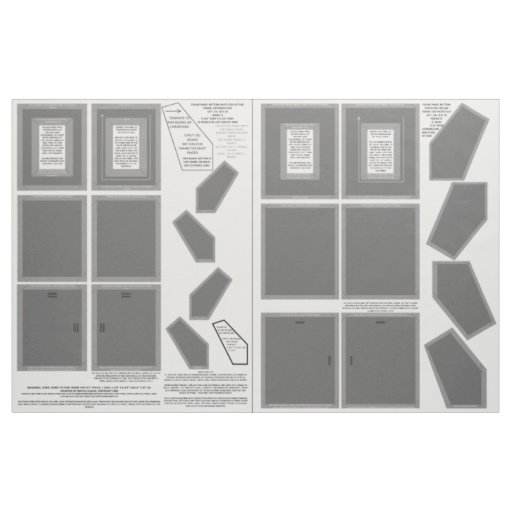 Cotton Fabric 2 Gray Frames 5x7" photo sew pattern