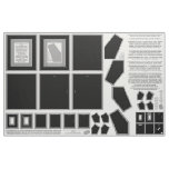Cotton Fabric 3 Black photo frames sewing pattern