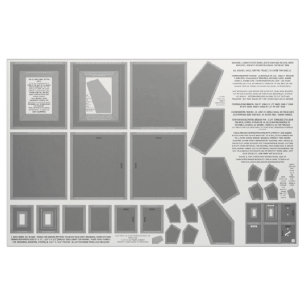 Cotton Fabric make 3 gray photo frames sew pattern