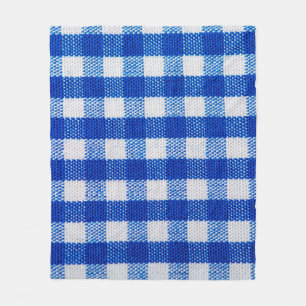 cotton fabric texture blue checkered fleece blanket