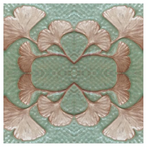  Cotton Fabric with Gingko leaf pattern