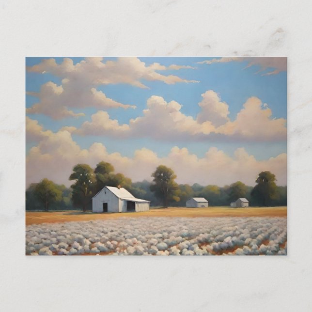 Cotton Field Art Postcard (Front)