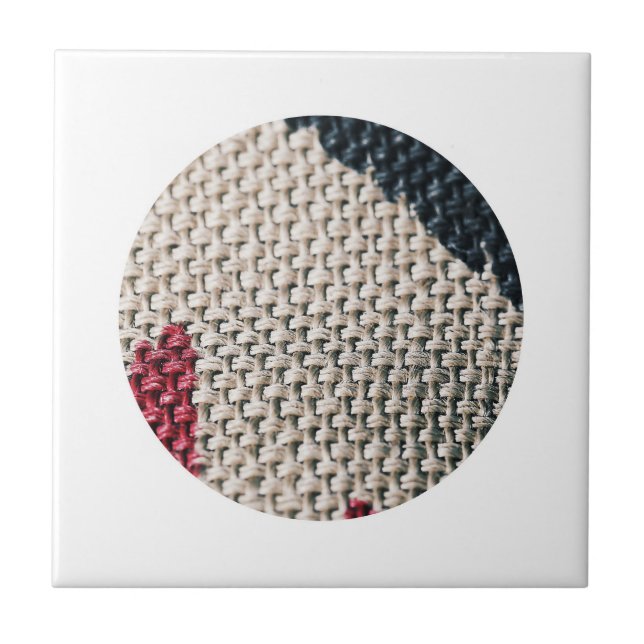 Cotton Flax Surface Material Texture Ceramic Tile (Front)