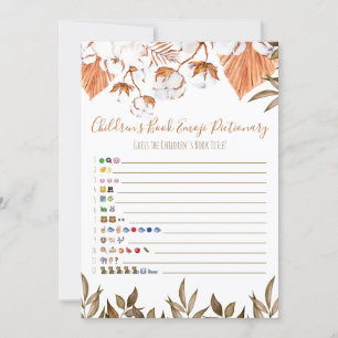 Cotton Flower Children's Book Emoji Baby Shower Invitation