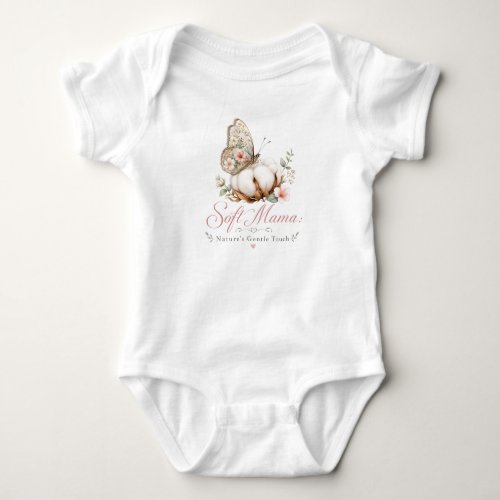 Cotton Flower Design Baby Bodysuit