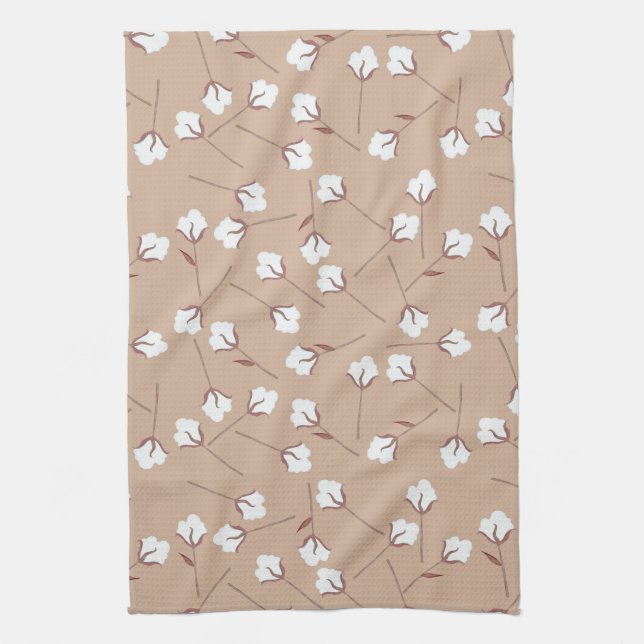 Cotton Flowers Custom Pattern Towel (Vertical)