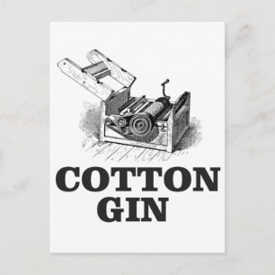 cotton gin bW Postcard