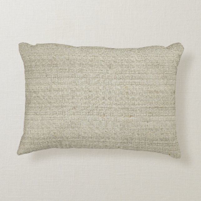 Cotton Linen Background Decorative Pillow (Back)