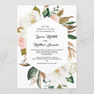 Cotton & Magnolia Wedding Invitation