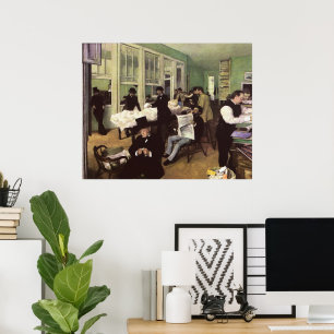 Cotton Market in New Orleans by Edgar Degas Poster