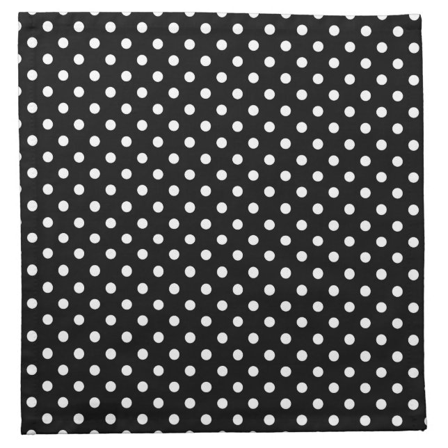 Cotton napkins with white polka dots pattern (Front)