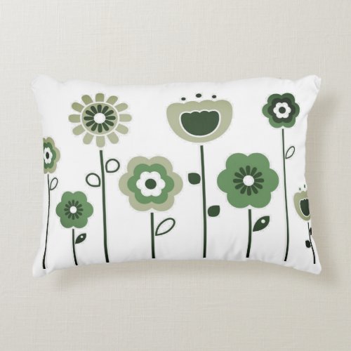 Cotton pillow with Folk flowers