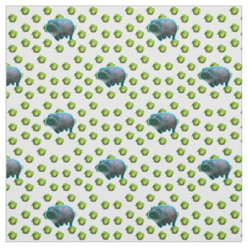 COTTON PRINT FABRIC _ HUNGRY HIPPO