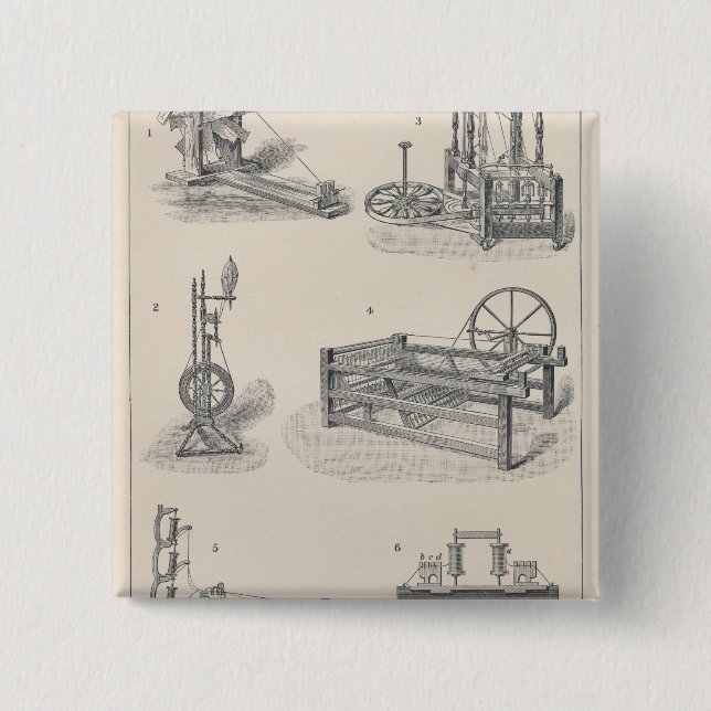 Cotton Spinning I Pinback Button (Front)