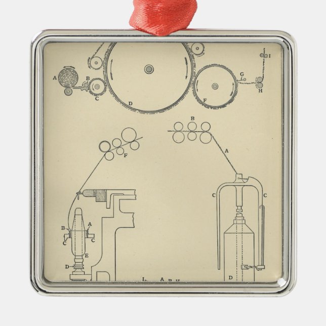 Cotton Spinning II Metal Ornament (Front)