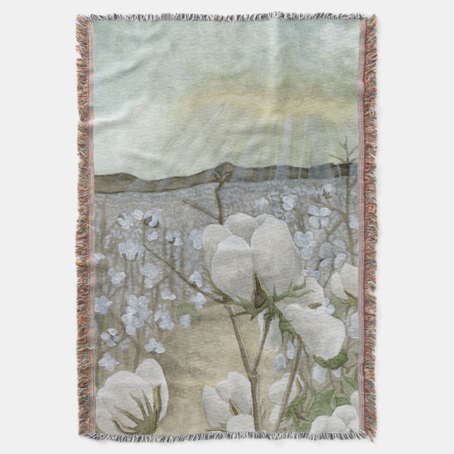Cotton Sunset Throw Blanket (Front Vertical)