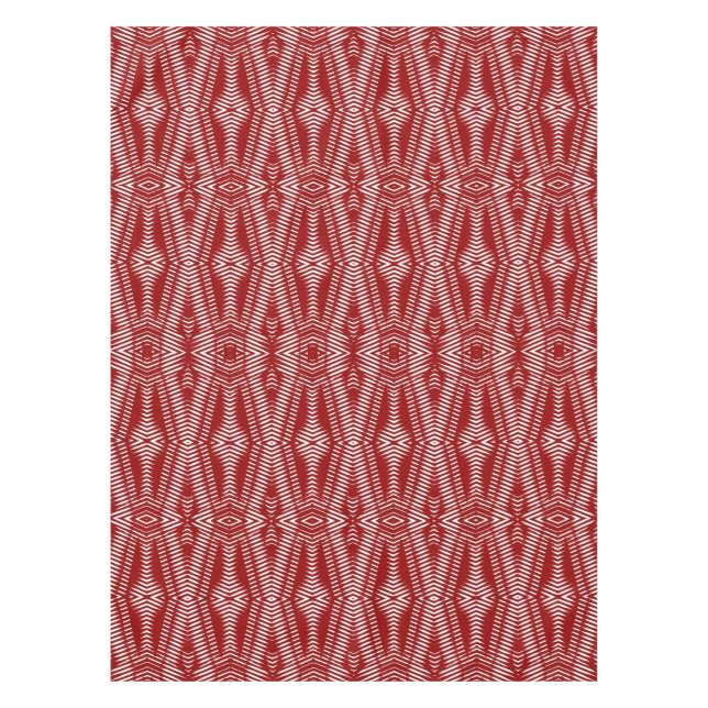 Cotton Table cloth, 52"x70" red fabric pattern   Tablecloth (Front)