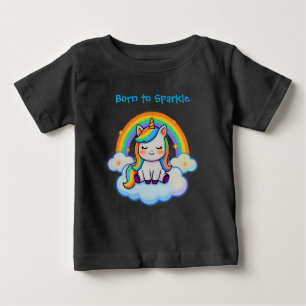 Cotton Tee- Trendy Unicorn Baby T-Shirt