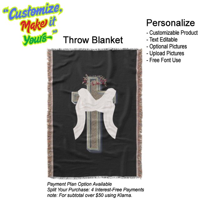 Cotton Throw Blanket Black Background (Cross Bow Throw Blanket Featuring a Gray Background.)