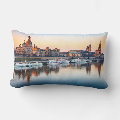 Cotton Throw Pillow Lumbar Pillow Dresden