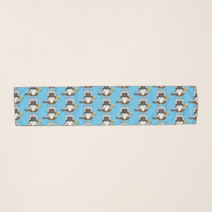 Cotton Top Tamarin monkey cartoon illustration Scarf