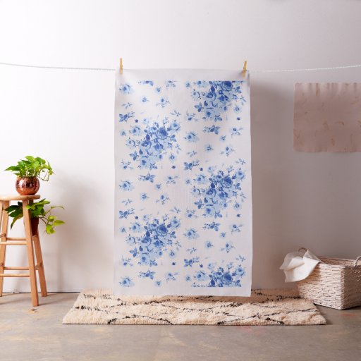 Cotton Twill Fabric in Emalyn blueberry 1