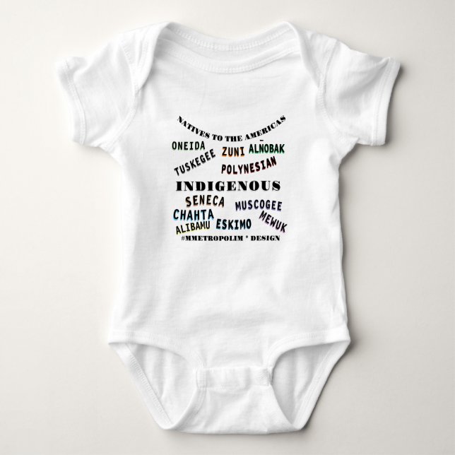 COTTON--UNISEX NEWBORN to24MONTHS/ NATIVE AMERICAN Baby Bodysuit (Front)