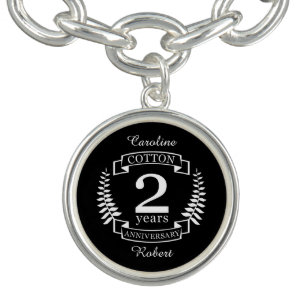 Cotton wedding anniversary 2 years married bracelet