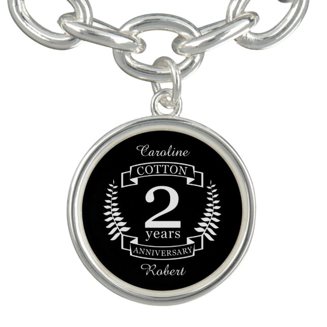 Cotton wedding anniversary 2 years married bracelet (Design)