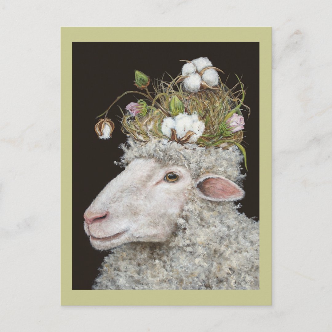 cotton wool postcard Zazzle