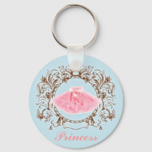 CottonCandy Color Pink tutu Blue Princess Keychain
