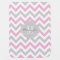 Cottoncandy Pink and Gray Chevron with Monogram