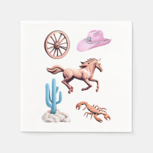 Cottoncandy Western Theme Cowgirl Party Art Napkins