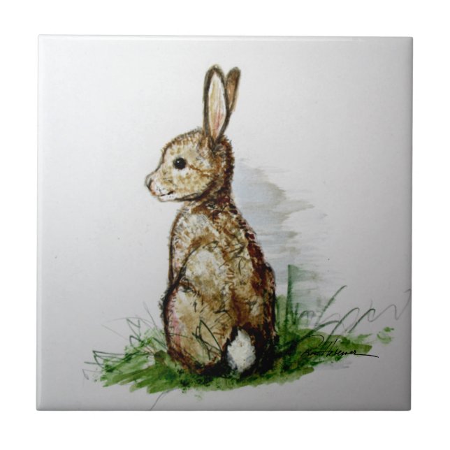 Cottontail . . . ceramic tile (Front)
