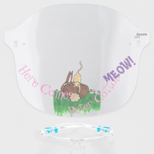 Cottontail Face Shield (Front w/Glasses)