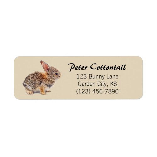 Cottontail Rabbit address Label