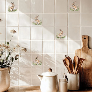 Cottontail Rabbit Ceramic Tile