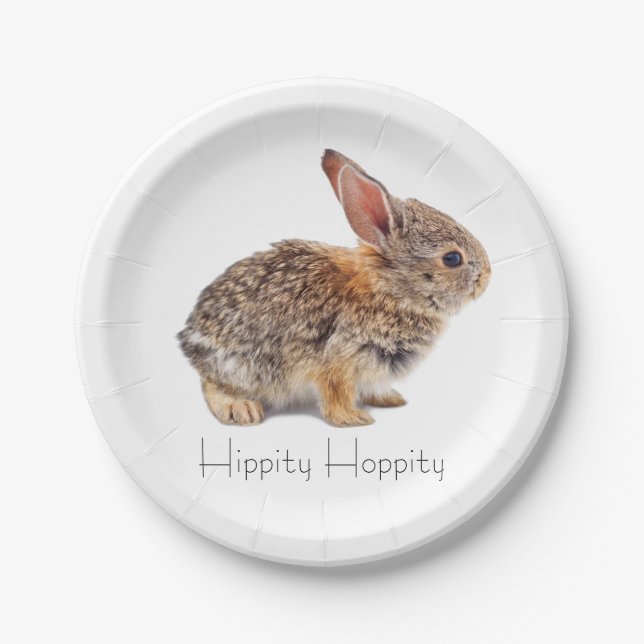 Cottontail Rabbit Paper Plates (Front)