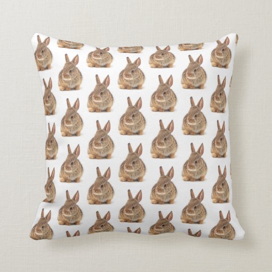 Cottontail Rabbit Throw Pillow