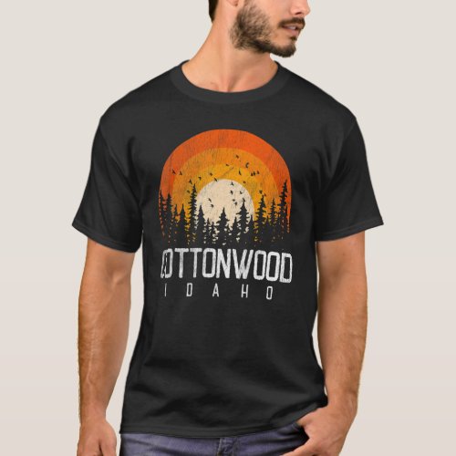 Cottonwood Idaho ID Retro Vintage 70s 80s 90s T_Shirt