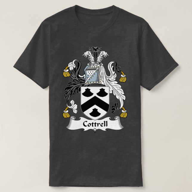 Cottrell Coat of Arms Family Crest  T-Shirt (Design Front)