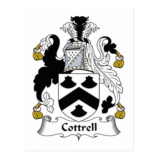 Cottrell Family Crest Postcard