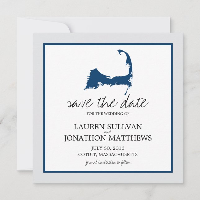 Cotuit Cape Cod Wedding Save the Date (Front)