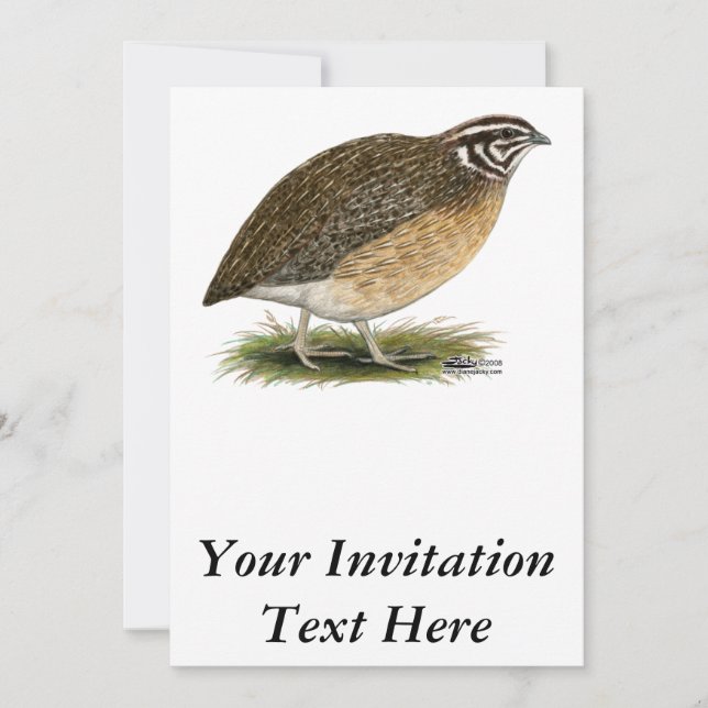 Coturnix Pharaoh Quail Invitation (Front)