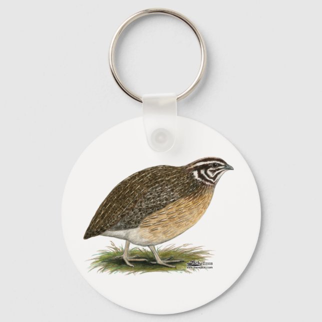 Coturnix Pharaoh Quail Keychain (Front)