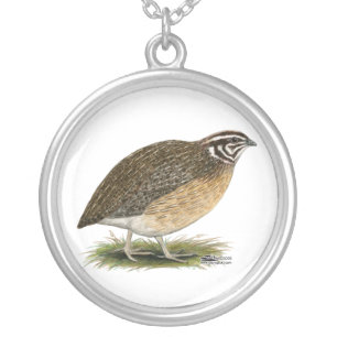 Coturnix Pharaoh Quail Silver Plated Necklace