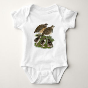 Coturnix Quail Family Baby Bodysuit