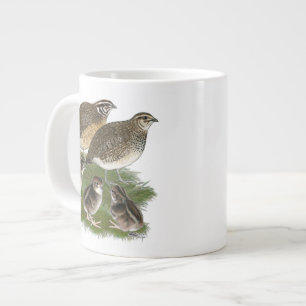 Coturnix Quail Family Giant Coffee Mug
