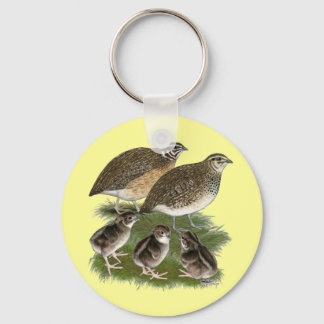 Coturnix Quail Family Keychain