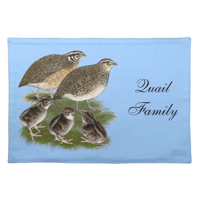 Coturnix Quail Family Placemat (Front)